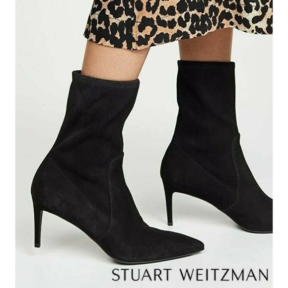 Stuart Weitzman Black Ankle Boots - Picture 1 of 9